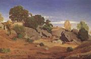 Theodore Caruelle D Aligny Rocks at Fontainebleau (mk05) oil